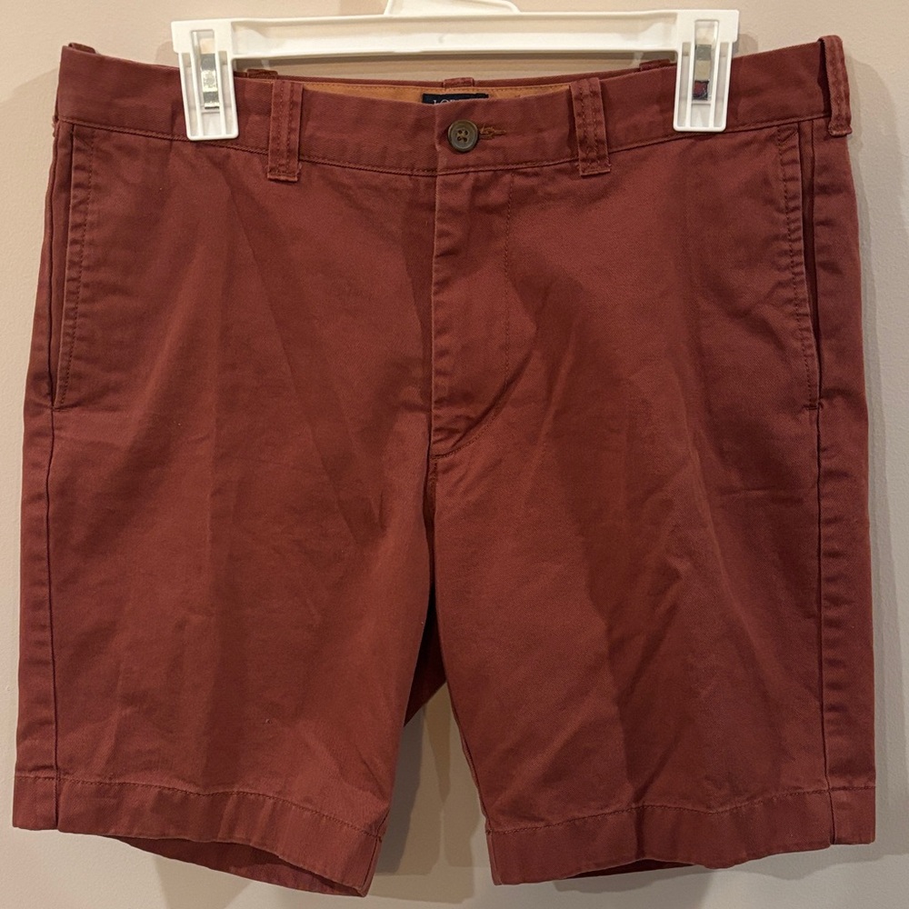 J. Crew Rust/Red Flat Front Dress Shorts Men's 33W